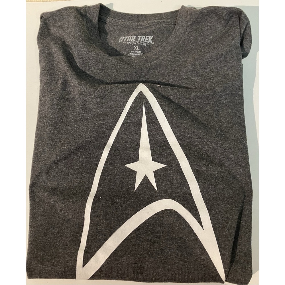 Star Trek Men's XL Gray Logo T-Shirt TV Memorabilia - Picture 2 of 6